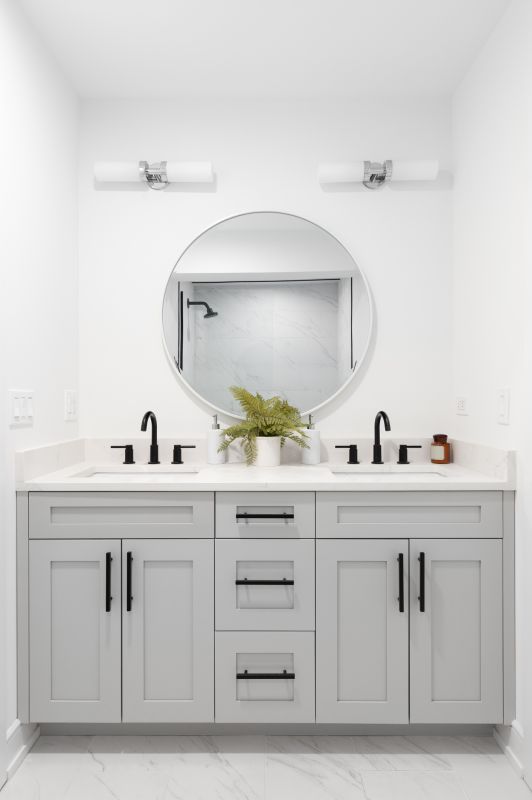 Contemporary vanity setup