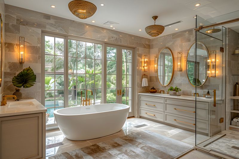 Luxurious soaking tub